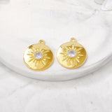 Brass Round Charms Pendants for Jewelry Making