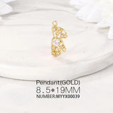 Brass Bear Charms Pendants for Jewelry Making