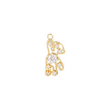 Brass Bear Charms Pendants for Jewelry Making