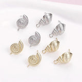 4 Pcs 14k Copper Clad Shell Conch Earrings DIY Materials