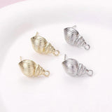 4 Pcs 14k Copper Clad Shell Conch Earrings DIY Materials