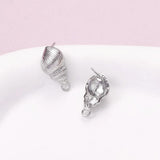 4 Pcs 14k Copper Clad Shell Conch Earrings DIY Materials