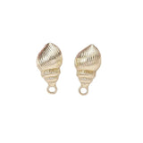 4 Pcs 14k Copper Clad Shell Conch Earrings DIY Materials
