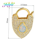DIY Heart Pendant Locks Metal Clasps for Needlework Jewelry Making