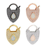 DIY Heart Pendant Locks Metal Clasps for Needlework Jewelry Making