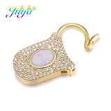 DIY Heart Pendant Locks Metal Clasps for Needlework Jewelry Making
