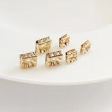 10Pcs 6-8mm Square Rhinestone Crystal Beads for Jewelry Making