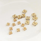 10Pcs 6-8mm Square Rhinestone Crystal Beads for Jewelry Making