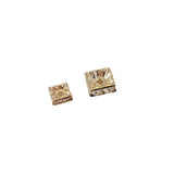 10Pcs 6-8mm Square Rhinestone Crystal Beads for Jewelry Making