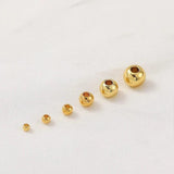 14K Wrapped 18K Beads Loose Beads Round Beads Silver Beads Necklace