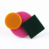 Korea Fruta Geometric Round Square Stitching Earrings DIY Material
