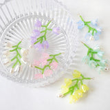 2 Hand-woven Glass Rice Bead Flower Pendant 30 * 49mm