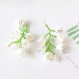 2 Hand-woven Glass Rice Bead Flower Pendant 30 * 49mm