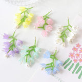 2 Hand-woven Glass Rice Bead Flower Pendant 30 * 49mm