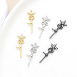 2 Pieces Copper Clad Star Cane with Zircon DIY Jewelry Baroque Pearl Pin