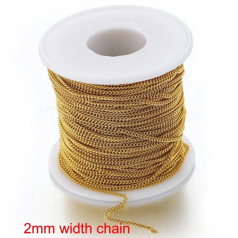 2 Meters Stainless Steel Chain Necklace for Jewelry Making