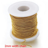 2 Meters Stainless Steel Chain Necklace for Jewelry Making