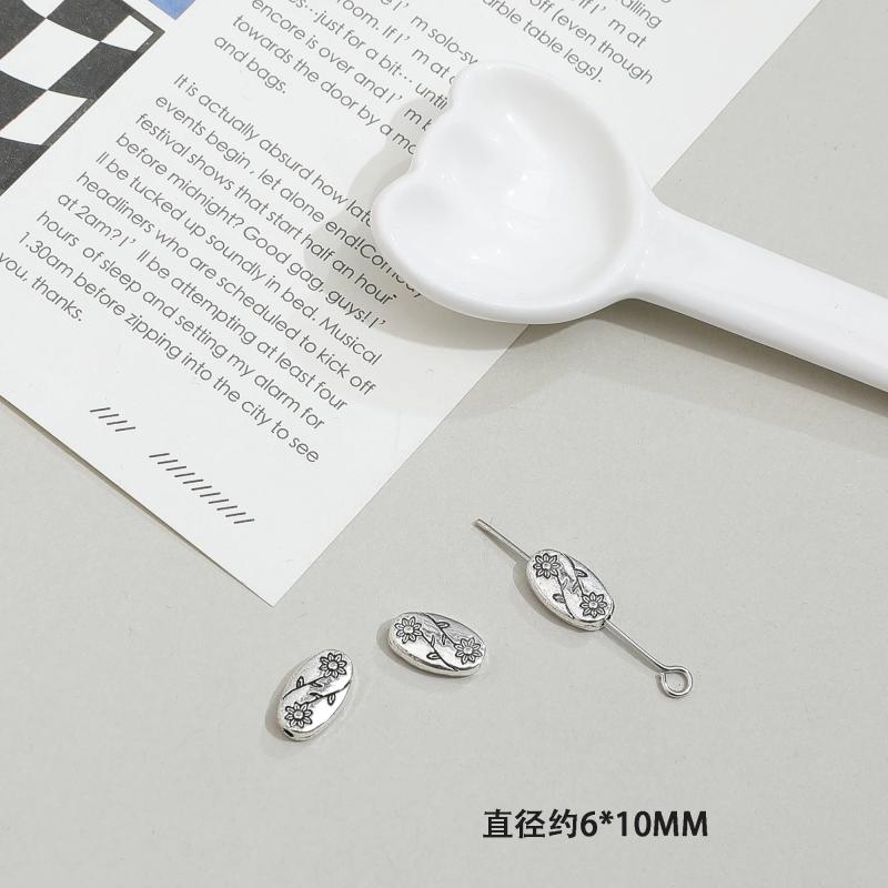 Bowknot flower love shape cross antique silver beads DIY jewelry