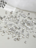 Bowknot flower love shape cross antique silver beads DIY jewelry
