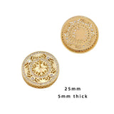 25mm Copper Plated Zirconium Stone Base Baroque Pearl Pin