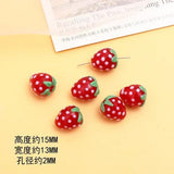 Glass Strawberry Fruit Beads for DIY Jewelry Making