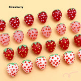 Glass Strawberry Fruit Beads for DIY Jewelry Making