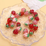 Glass Strawberry Fruit Beads for DIY Jewelry Making