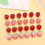 Glass Strawberry Fruit Beads for DIY Jewelry Making