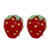 Glass Strawberry Fruit Beads for DIY Jewelry Making