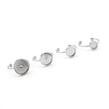 Stainless Steel Open Rings Tray Blanks Base Settings Charms Ring Setting