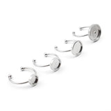 Stainless Steel Open Rings Tray Blanks Base Settings Charms Ring Setting