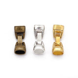 3 Sets Tibetan Silver Licorice End Snap Clasps for Leather Cord Bracelet