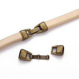 3 Sets Tibetan Silver Licorice End Snap Clasps for Leather Cord Bracelet