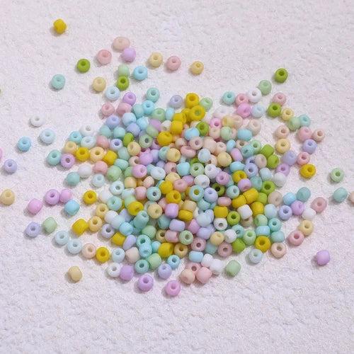 3mm Macaron Frosted Glass Rice Beads DIY Jewelry Material