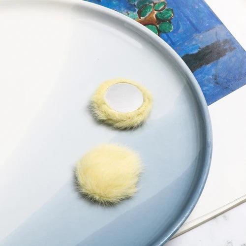Autumn/Winter Mink Plush Bag Buckle DIY Jewelry Earrings Material