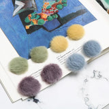 Autumn/Winter Mink Plush Bag Buckle DIY Jewelry Earrings Material
