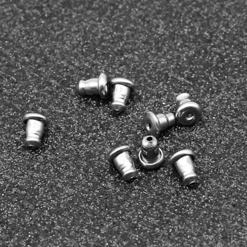100pcs Stainless Steel Earrings Base Silver Settinngs Earring Accessories