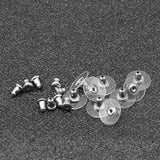 100pcs Stainless Steel Earrings Base Silver Settinngs Earring Accessories