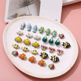 Hand Painted Goldfish Butterfly Ceramic Beads DIY Jewelry Bracelet Necklace
