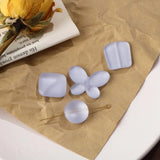 10pcs Light Purple Flower Geometric Round Butterfly Pendant Beads DIY Jewelry