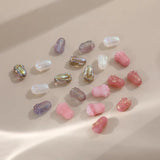 Czech Colored Glaze Tulip Foil Magic Flower DIY Hairpin Earrings 10pcs