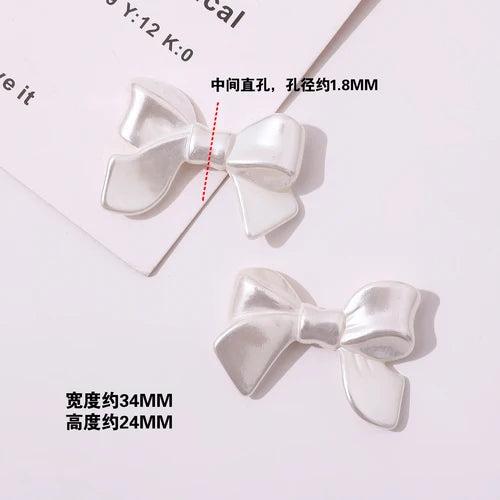 French Irregular Ribbon Pearl Bow Beads DIY Jewelry