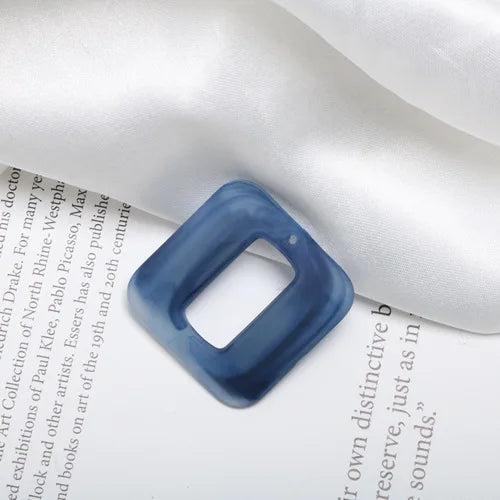 Morandi Hollow Marble Pattern Square Disc Frosted Acrylic DIY Jewelry Earrings