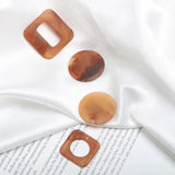 Morandi Hollow Marble Pattern Square Disc Frosted Acrylic DIY Jewelry Earrings