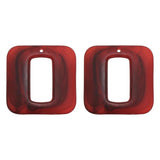 Morandi Hollow Marble Pattern Square Disc Frosted Acrylic DIY Jewelry Earrings