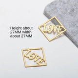 Square Hollow Bow Pendant DIY Jewelry Earrings Nail Accessories