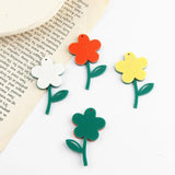 Japanese Leaf Flower Stitching Small Flower Acrylic Resin Accessories DIY