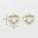 Planet Heart Zircon Charm 6pcs/lot for DIY Necklace Making