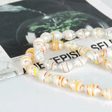 Japanese Retro Hand-Painted Glass Beads Love Earrings DIY Jewelry