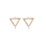 Copper-Plated Love Triangle Tarot Pendant DIY Earrings